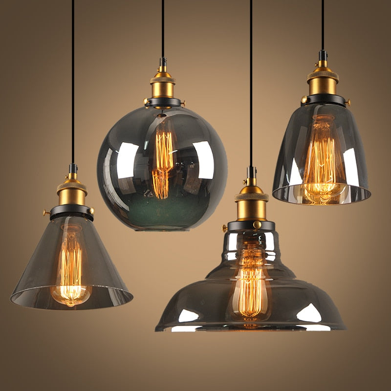Vintage Pendant Lights Glass