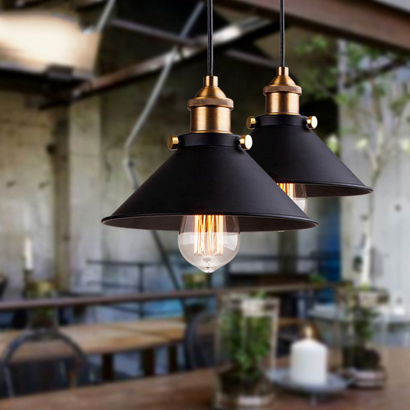 Black vintage pendant light