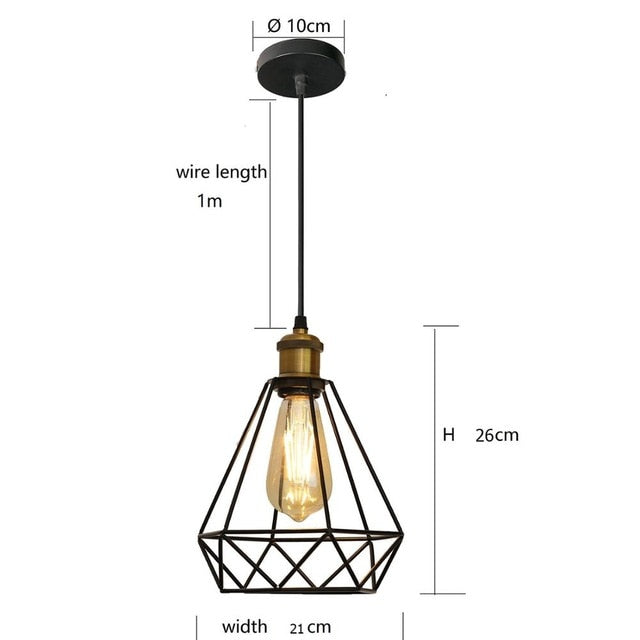 Vintage Cage Pendant Light