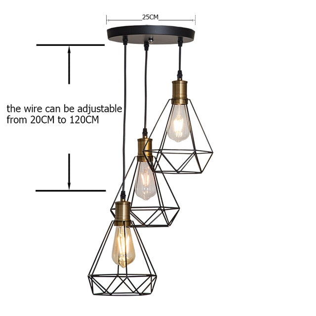 Vintage Cage Pendant Light